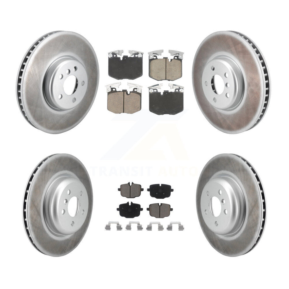 Front Rear Coated Brake Rotor & Ceramic Pad Kit (6Pc) For BMW iX 640i xDrive Gran Turismo KGC-102660