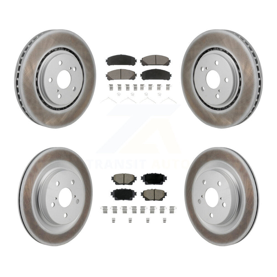 Front Rear Coat Disc Brake Rotor Ceramic Pad Kit For Toyota Sienna RAV4 Prime bZ4X Subaru KGC-102668