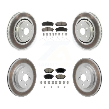 Front Rear Coated Brake Rotor & Ceramic Pad Kit For Lexus NX350h NX350 NX250 Toyota Crown KGC-102670