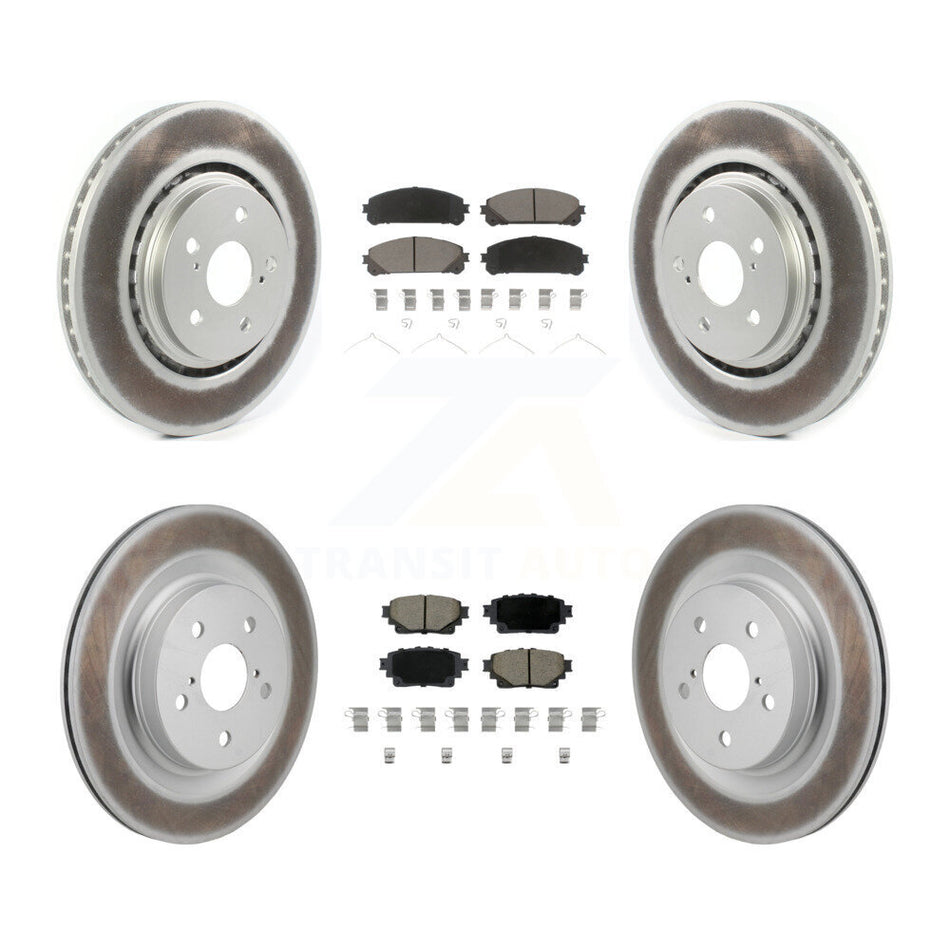 Front Rear Coated Brake Rotor & Ceramic Pad Kit For Lexus NX350h NX350 NX250 Toyota Crown KGC-102670
