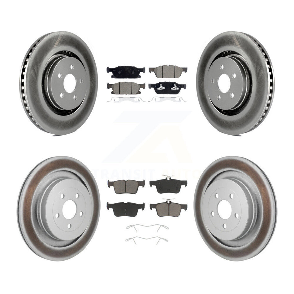 Front Rear Coat Brake Rotors Ceramic Pad Kit For Lincoln Nautilus With Vented KGC-102673