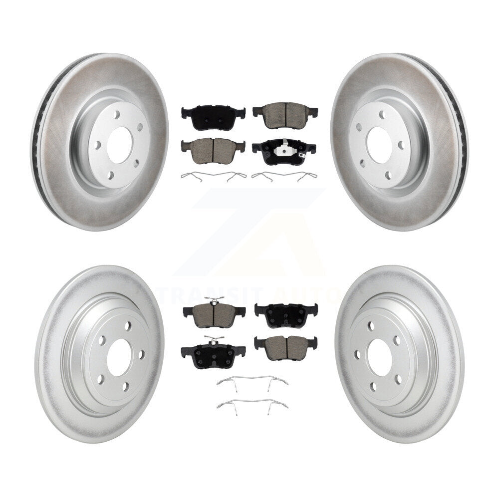 Front Rear Coat Brake Rotors Ceramic Pad Kit For Ford Escape Bronco Sport Lincoln Corsair KGC-102689