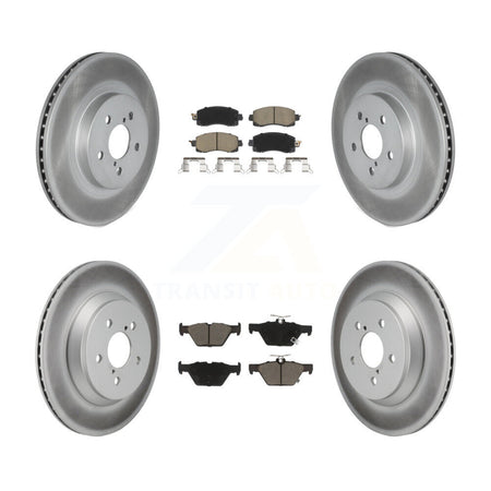 Front Rear Coated Disc Brake Rotors And Ceramic Pads Kit For Subaru Crosstrek KGC-102691