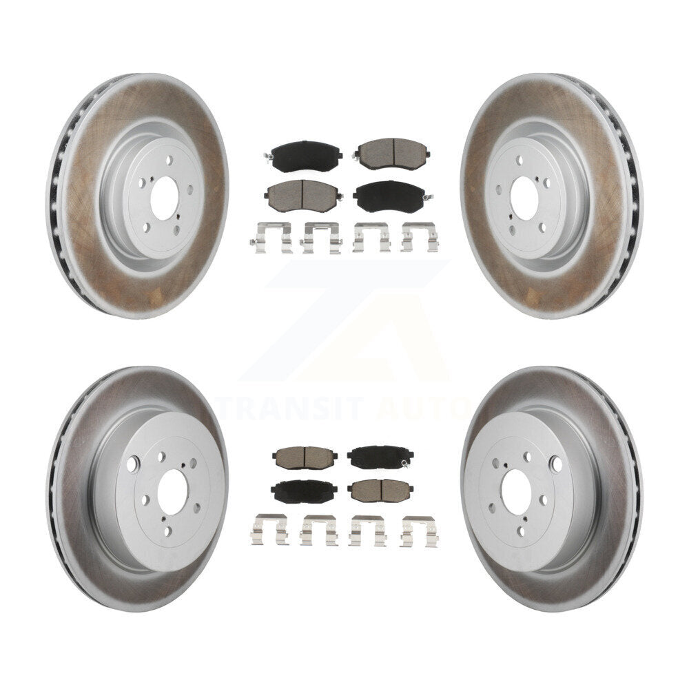 Front Rear Coat Brake Rotor Ceramic Pad Kit For 2019 Toyota 86 Base GT With Brembo Brakes KGC-102695