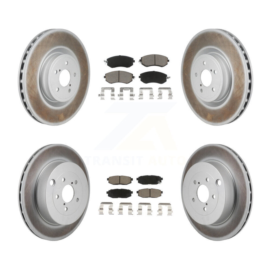 Front Rear Coat Brake Rotor Ceramic Pad Kit For 2019 Toyota 86 Base GT With Brembo Brakes KGC-102695