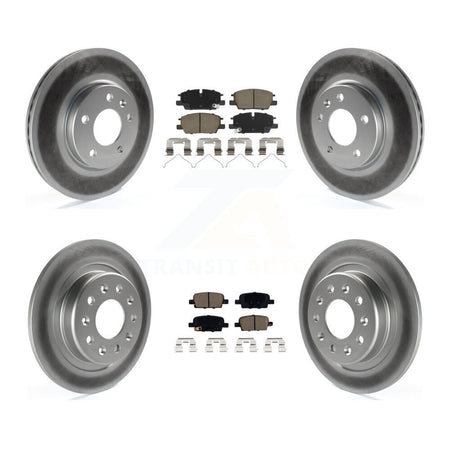 Front Rear Coated Disc Brake Rotors And Ceramic Pads Kit For Chevrolet Malibu KGC-102697