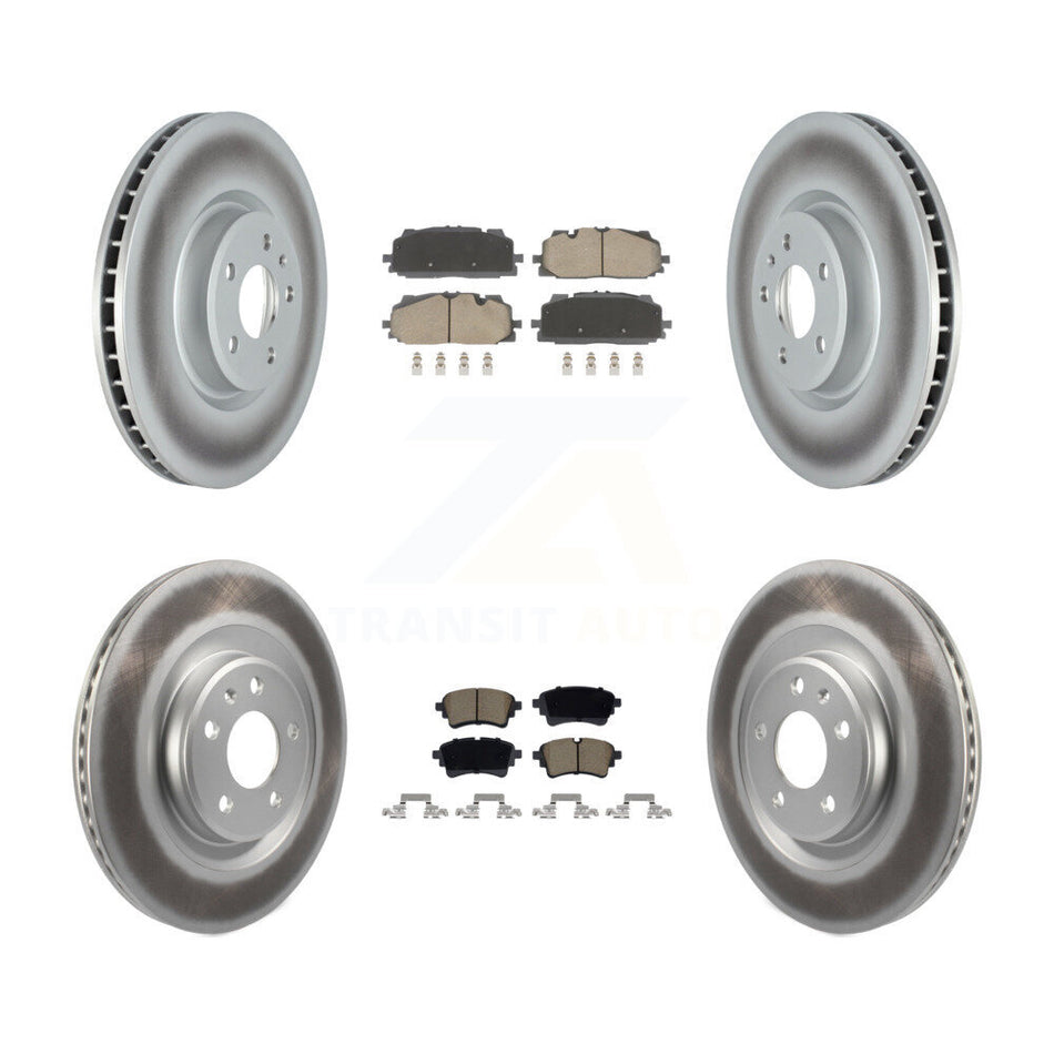 Front Rear Coated Disc Brake Rotors And Ceramic Pads Kit For Audi S5 SQ5 Sportback S4 KGC-102705