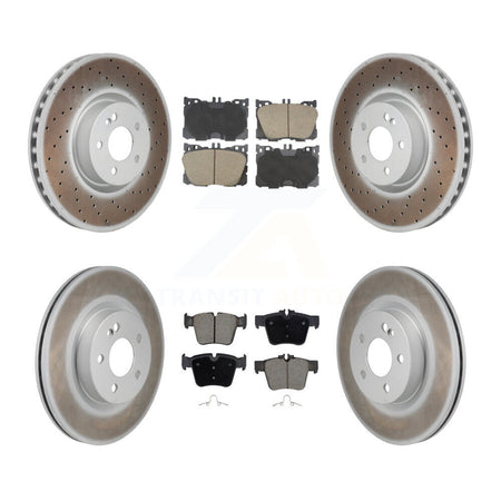 Front Rear Coat Brake Rotors Ceramic Pad Kit For Mercedes-Benz C43 AMG GLC43 C450 GLC350e KGC-102726