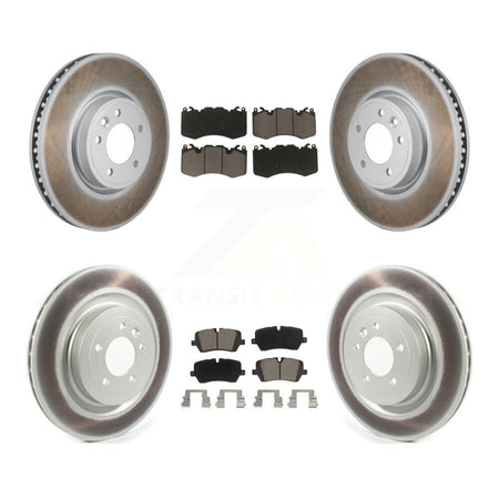 Front Rear Coated Disc Brake Rotors And Ceramic Pads Kit For Land Rover Range Sport KGC-102733