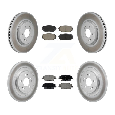 Front Rear Coated Disc Brake Rotors And Ceramic Pads Kit For Hyundai Ioniq 5 Kia EV6 6 KGC-102735