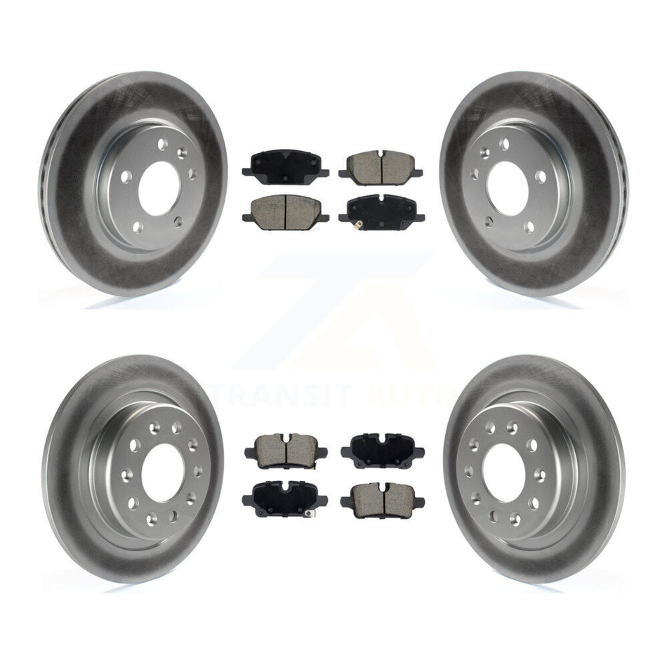 Front Rear Coated Disc Brake Rotors And Ceramic Pads Kit For GMC Terrain KGC-102737
