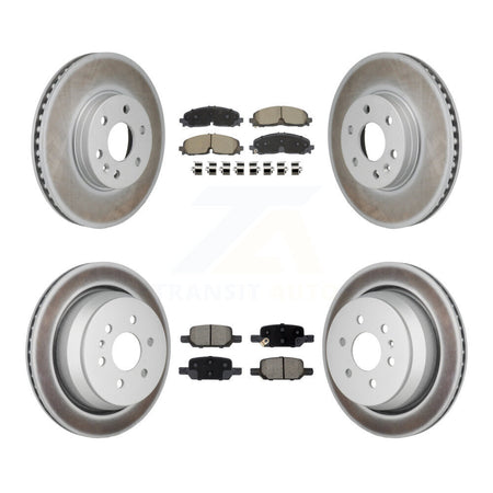 Front Rear Coated Brake Rotor Ceramic Pad Kit For 2021-2022 Chevrolet Colorado GMC Canyon KGC-102738