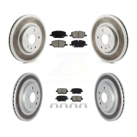 Front Rear Coated Disc Brake Rotors And Ceramic Pads Kit For Buick Envision Cadillac XT4 KGC-102748