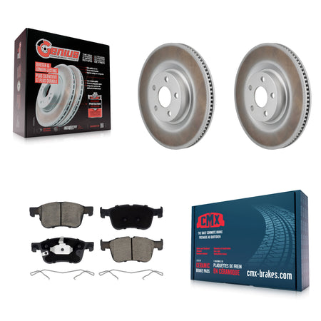 Front Coated Disc Brake Rotors And Ceramic Pads Kit For 2022-2023 Ford Maverick KGC-102756