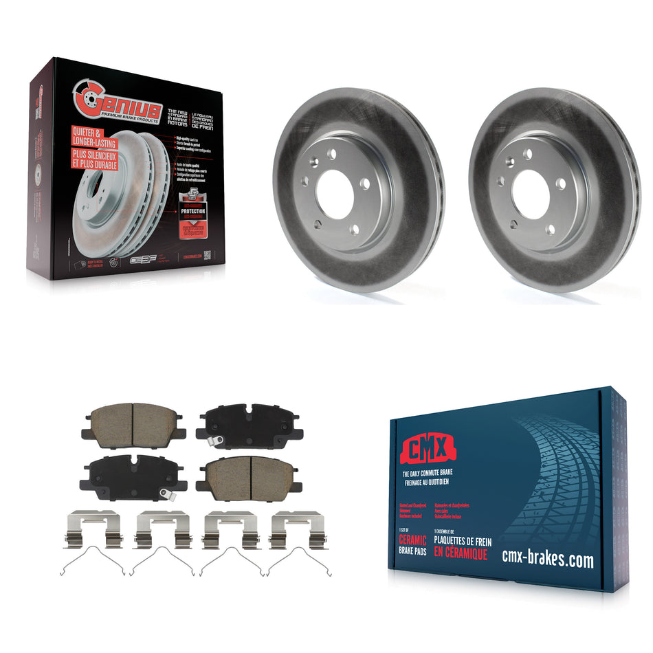 Front Coat Disc Brake Rotor Ceramic Pad Kit For Chevrolet Equinox GMC Terrain Malibu Trax KGC-102757