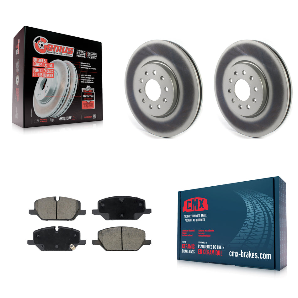 Front Coated Disc Brake Rotors And Ceramic Pads Kit For Chevrolet Equinox GMC Terrain KGC-102758