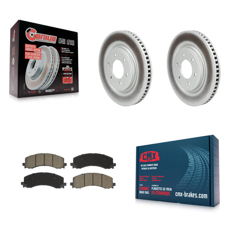 Front Coated Disc Brake Rotors And Ceramic Pads Kit For 2022-2023 Ford F-150 Lightning KGC-102766