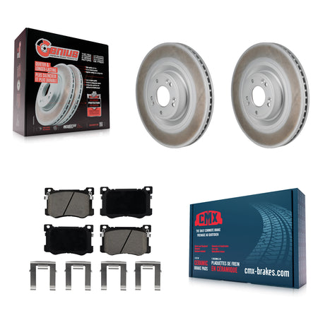 Front Coated Disc Brake Rotors And Ceramic Pads Kit For Hyundai Genesis G80 5.0L KGC-102775