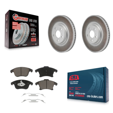 Front Coated Disc Brake Rotors And Ceramic Pads Kit For 2017-2020 Lincoln MKZ 2.0L KGC-102780