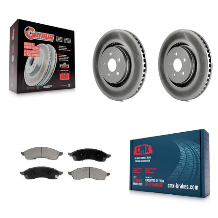Front Coated Disc Brake Rotors And Ceramic Pads Kit For Lincoln Nautilus KGC-102782