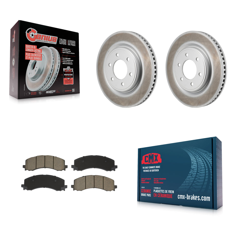 Front Coat Brake Rotor Ceramic Pad Kit For Ford F-150 Bronco Expedition Lincoln Navigator KGC-102787