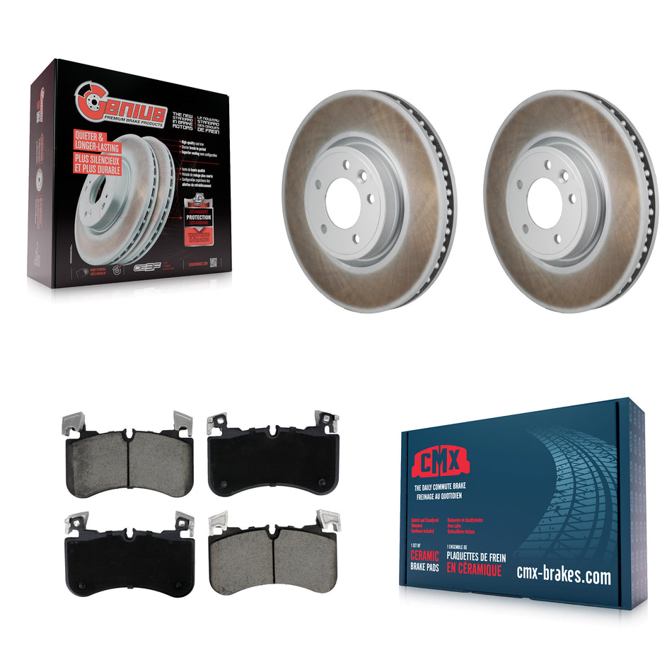 Front Coated Disc Brake Rotors And Ceramic Pads Kit For Land Rover Range Sport KGC-102792