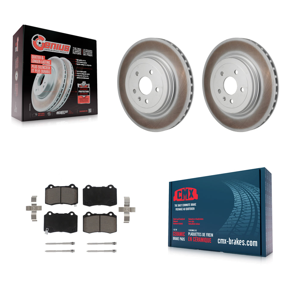Rear Coated Disc Brake Rotors And Ceramic Pads Kit For Tesla S KGC-102809