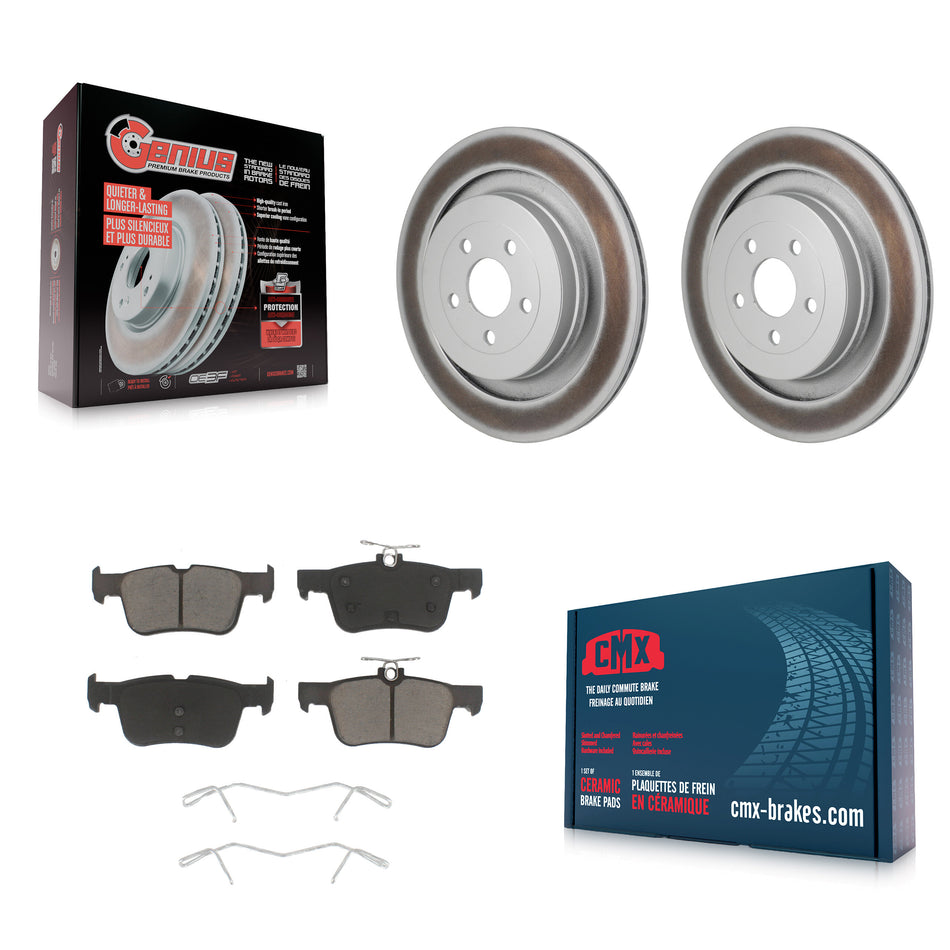 Rear Coated Disc Brake Rotors And Ceramic Pads Kit For Ford Edge Lincoln Nautilus KGC-102812