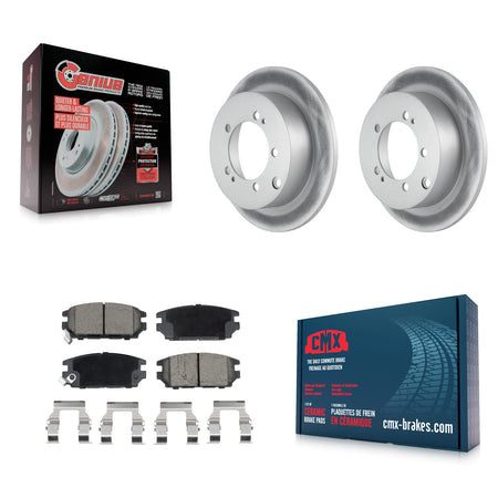 Rear Coated Disc Brake Rotors And Ceramic Pads Kit For 1995 Mitsubishi Eclipse AWD KGC-102837