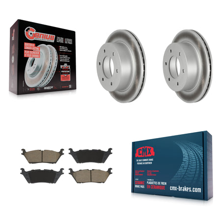 Rear Coated Disc Brake Rotors And Ceramic Pads Kit For 2022-2023 Ford Bronco 3.0L KGC-102841