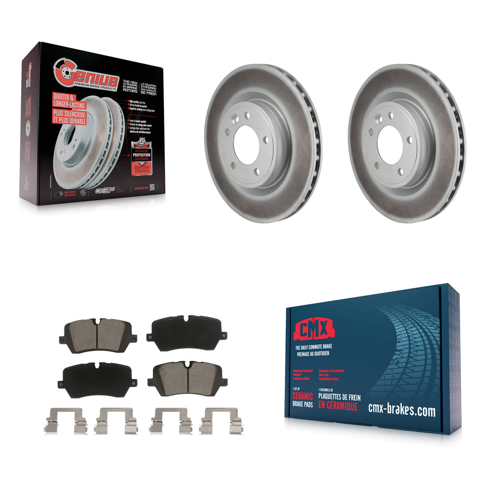 Rear Coated Disc Brake Rotors And Ceramic Pads Kit For Land Rover Discovery Range KGC-102843