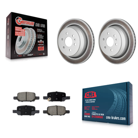 Rear Coated Disc Brake Rotors Ceramic Pad Kit For 2021-2022 Chevrolet Colorado GMC Canyon KGC-102850