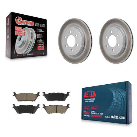 Rear Coated Disc Brake Rotors Ceramic Pad Kit For Ford F-150 Lightning Expedition Lincoln KGC-102852