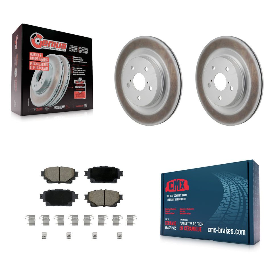 Rear Coat Disc Brake Rotor Ceramic Pad Kit For Toyota Sienna Lexus RAV4 Prime NX350h bZ4X KGC-102856