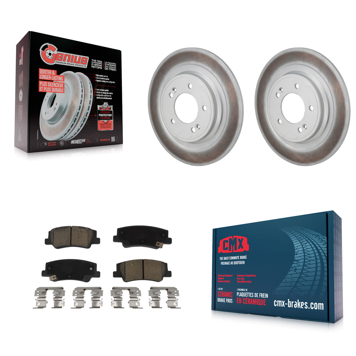Rear Coated Disc Brake Rotors And Ceramic Pads Kit For Hyundai Tucson Kia Sportage KGC-102859