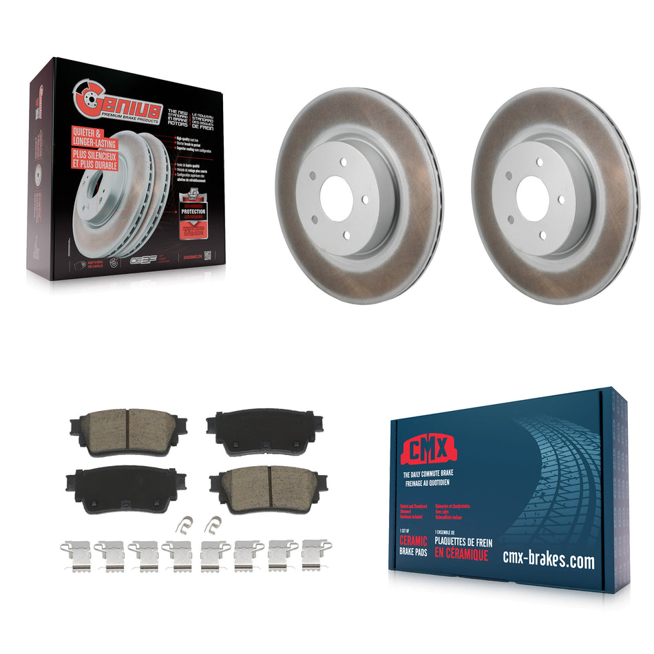 Rear Coat Brake Rotor Ceramic Pad Kit For Mitsubishi Outlander Nissan Pathfinder INFINITI KGC-102860