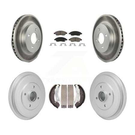 Front Rear Coated Disc Brake Rotors Ceramic Pads And Drum Kit For Nissan Micra Versa Note KGC-102862