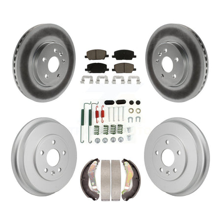 Front Rear Coated Disc Brake Rotors Ceramic Pads And Drum Kit (7Pc) For Chevrolet Trax KGC-102880