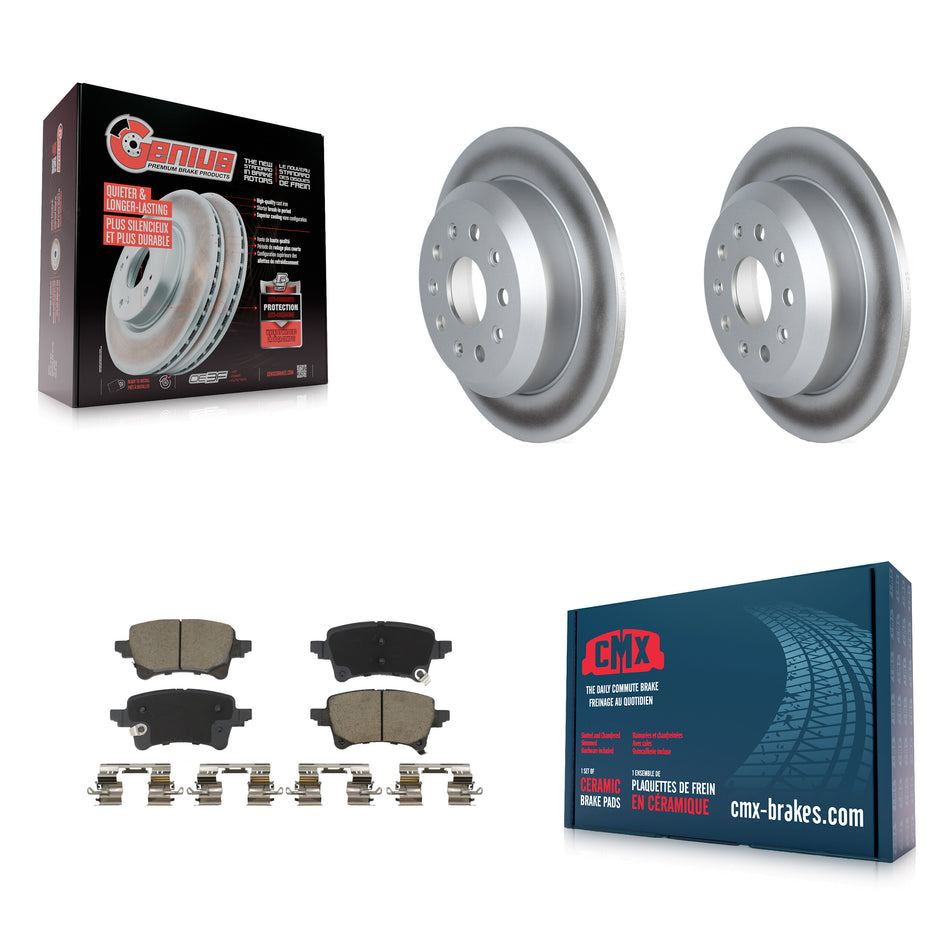 Rear Coated Disc Brake Rotors And Ceramic Pads Kit For Jeep Wrangler KGC-102909