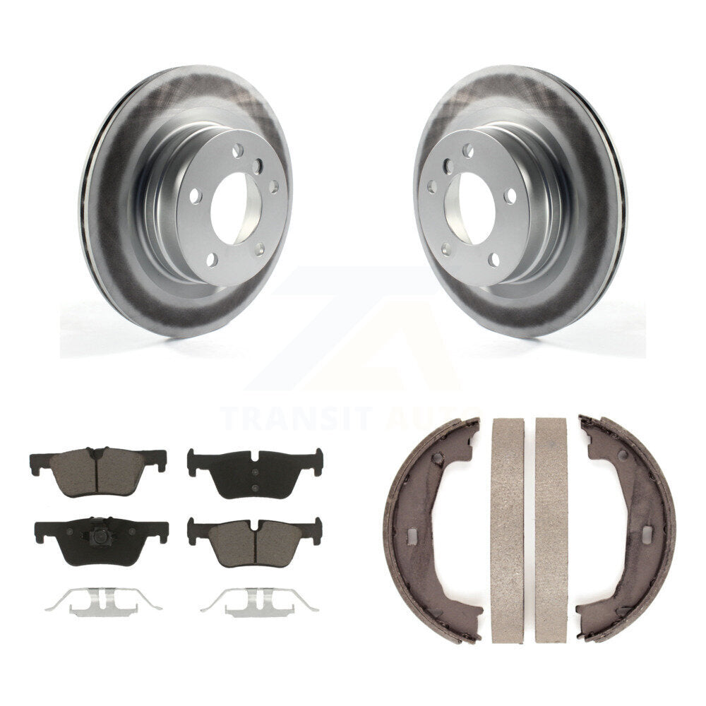 Rear Disc Coated Rotors Ceramic Pads Parking Shoes Kit For BMW 230i xDrive 228i 328i 320i KGC-102969