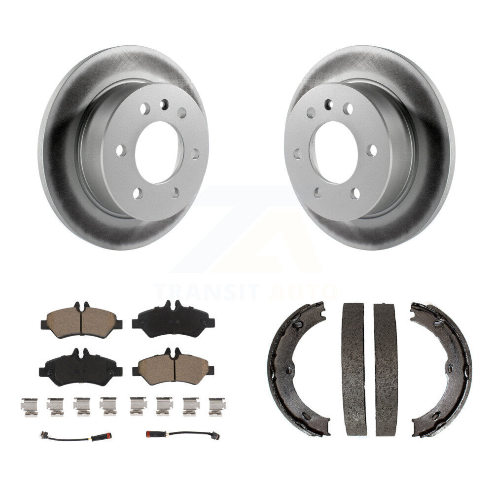 Rear Disc Coated Rotors Ceramic Pads & Parking Shoes Kit For Sprinter 2500 Mercedes-Benz KGC-103042