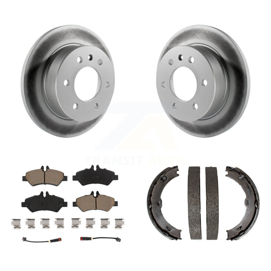 Rear Disc Coated Rotors Ceramic Pads & Parking Shoes Kit For Sprinter 2500 Mercedes-Benz KGC-103042