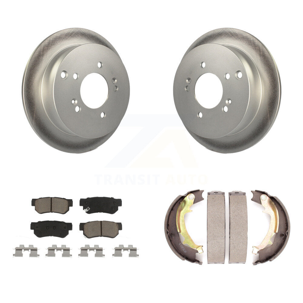 Rear Disc Coated Rotors Ceramic Pads Parking Shoes Kit For Hyundai Tucson Kia Sportage Fe KGC-103116