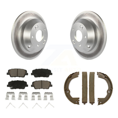 Rear Disc Coated Rotors Ceramic Pads And Parking Brake Shoes Kit For Kia Sorento KGC-103149