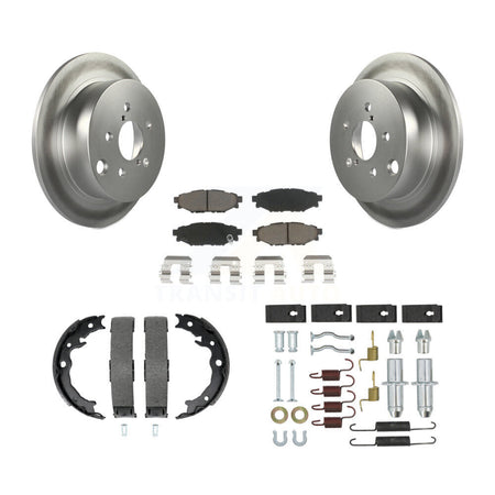 Rear Disc Coated Rotors Ceramic Pads Parking Shoes & Hardware Kit For Subaru Crosstrek XV KGC-103471