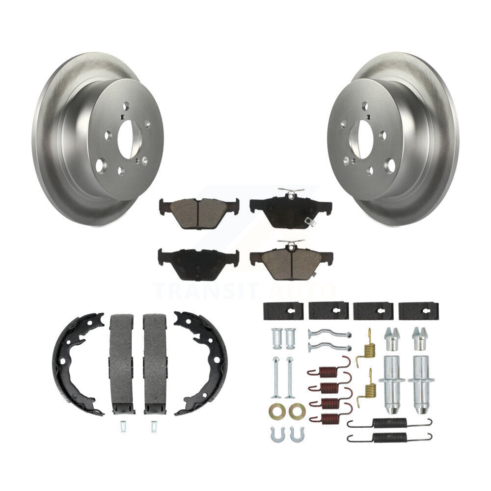 Rear Disc Coated Rotors Ceramic Pads Parking Shoes And Hardware Kit For Subaru Crosstrek KGC-103544