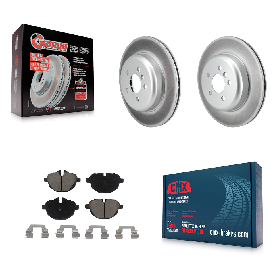 Rear Coated Disc Brake Rotors And Ceramic Pads Kit For 2022 BMW X3 2.0L KGC-103579