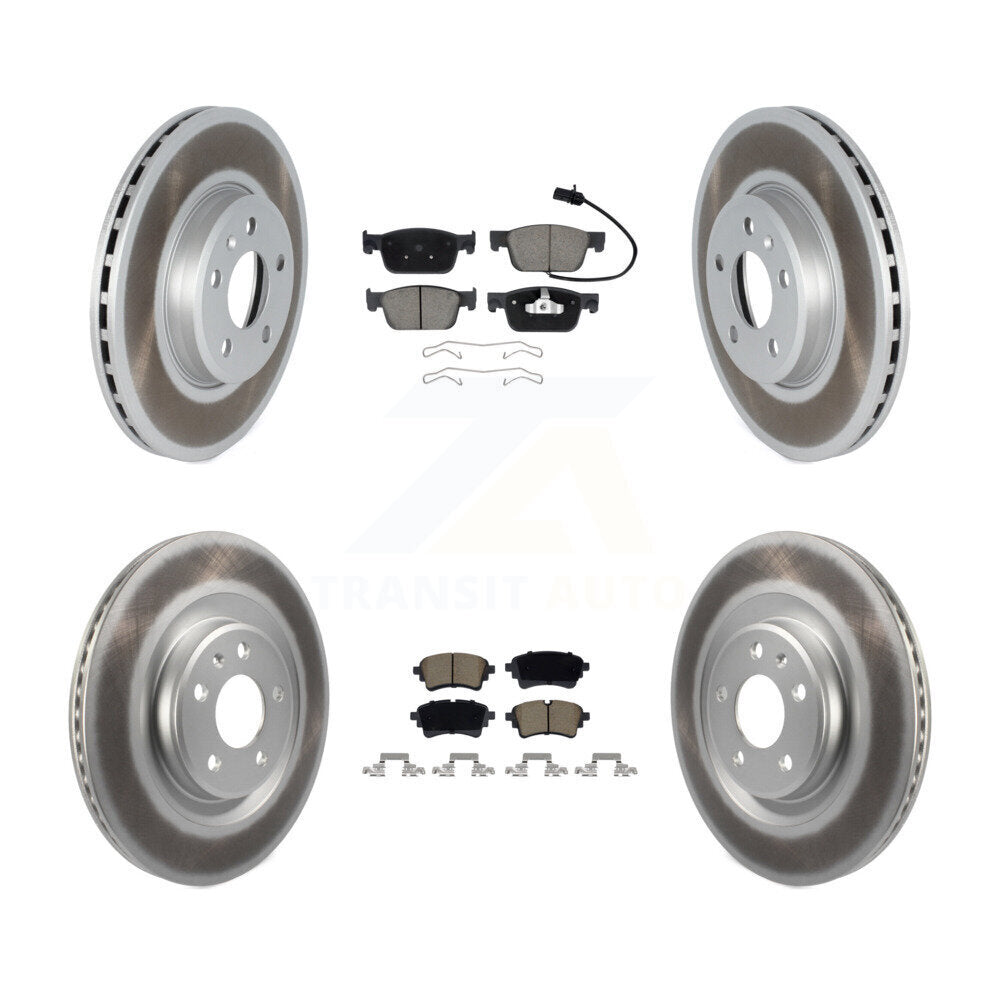 Front Rear Coated Disc Brake Rotors And Ceramic Pads Kit For Audi A5 Quattro KGC-103580