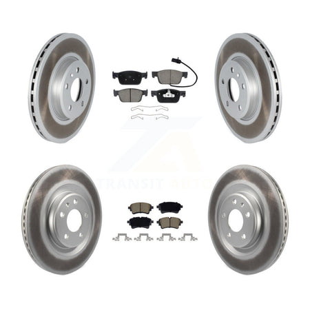 Front Rear Coated Disc Brake Rotors And Ceramic Pads Kit For Audi A5 Quattro KGC-103580