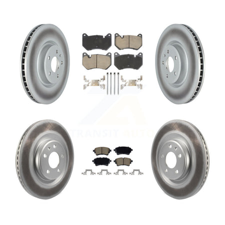Front Rear Coated Brake Rotor Ceramic Pad Kit For Audi Q5 With 350mm Diameter KGC-103581